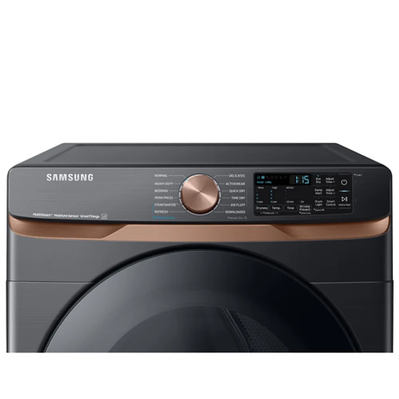 Sécheuse électrique à vapeur de 7,5 pi³ de Samsung (DVE50BG8300VAC) - Acier inoxydable noir