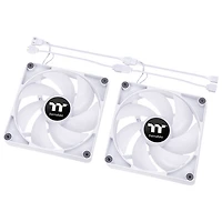 Ventilateur de tour ARGB CT120 de 120 mm de Thermaltake - Paquet de 2 - Blanc