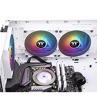 Ventilateur de tour ARGB CT120 de 120 mm de Thermaltake - Paquet de 2 - Blanc