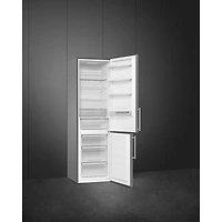 Réfrigérateur à congélateur inférieur avec éclairage DEL 12,5 pi³ 24 po de Smeg (FC20UXDNE) - Inox