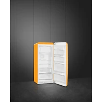 Réfrigérateur à congélateur supérieur de 24 po 9,9 pi³ avec éclairage DEL Veuve Clicquot de Smeg (FAB28URDYVC3) - Orange