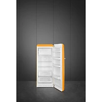 Réfrigérateur à congélateur supérieur de 24 po 9,9 pi³ avec éclairage DEL Veuve Clicquot de Smeg (FAB28URDYVC3) - Orange