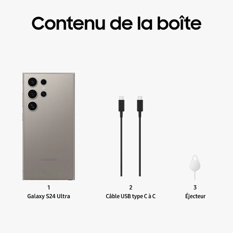 Samsung Galaxy S24 Ultra 256GB - Titanium Grey - Unlocked