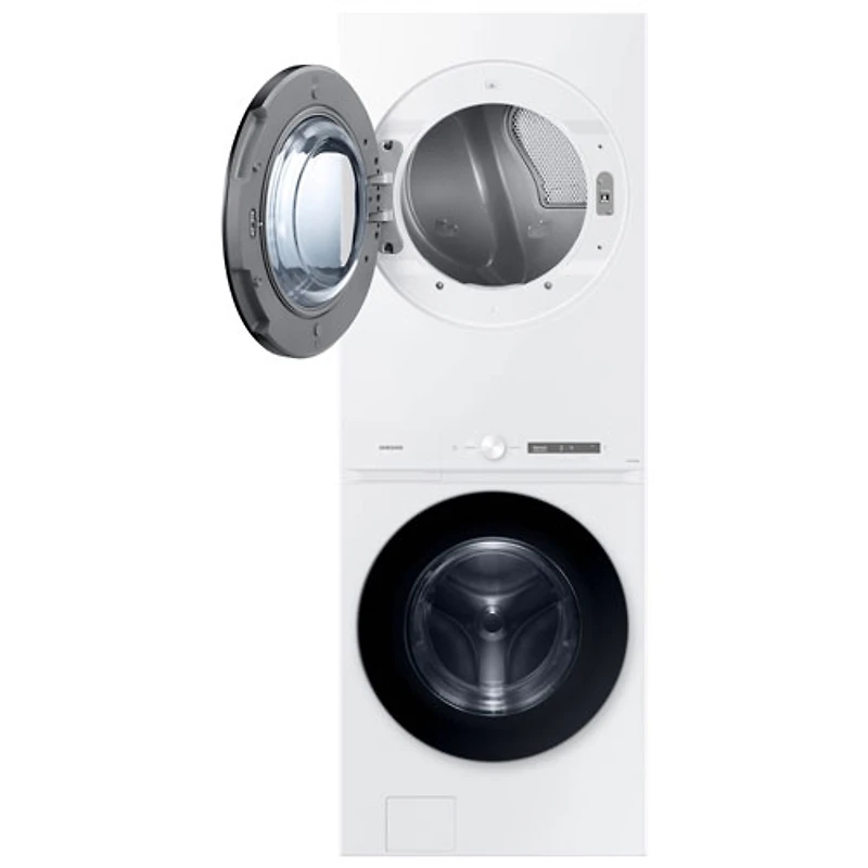 Duo laveuse électrique de 5,3 pi³ et sécheuse de 7,6 pi³ de Samsung (WH46DBH550EWAC) - Blanc - Exclusivité de Best Buy