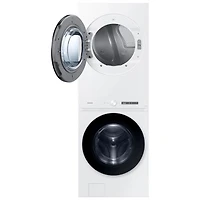 Duo laveuse électrique de 5,3 pi³ et sécheuse de 7,6 pi³ de Samsung (WH46DBH550EWAC) - Blanc - Exclusivité de Best Buy