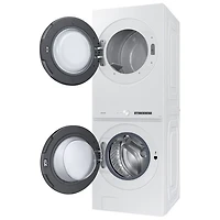 Duo laveuse électrique de 5,3 pi³ et sécheuse de 7,6 pi³ de Samsung (WH46DBH550EWAC) - Blanc - Exclusivité de Best Buy