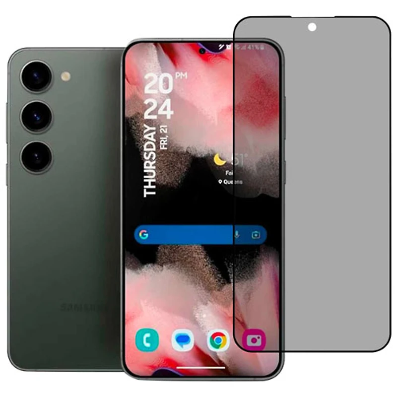 Protecteur d'écran en verre de 22 Cases pour Galaxy S24 - Transparent