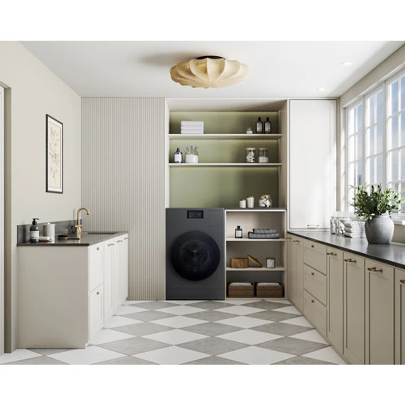 Samsung 6.1 Cu. Ft. Washer & Heat Pump Dryer Combo (WD53DBA900HZA1) - Dark Steel