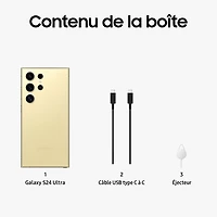 Galaxy S24 Ultra de 256 Go de Samsung - Jaune titane - Déverrouillé