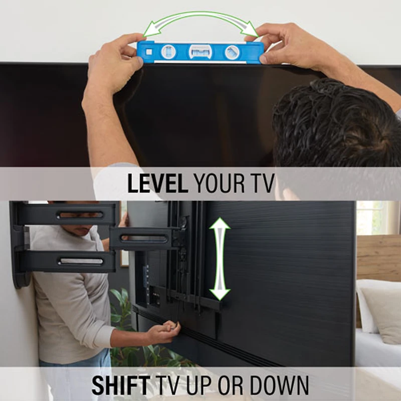Support mural articulé Elite Advanced avec fonction 4D + Shift de SANUS pour téléviseur de 32 à 65 po