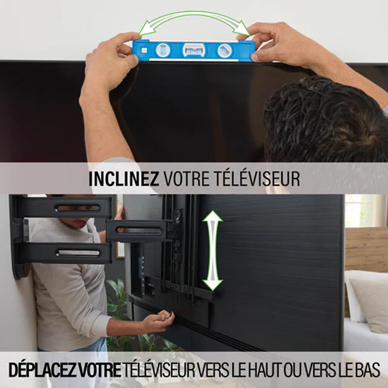 Support mural articulé Elite Advanced avec fonction 4D + Shift de SANUS pour téléviseur de 32 à 65 po