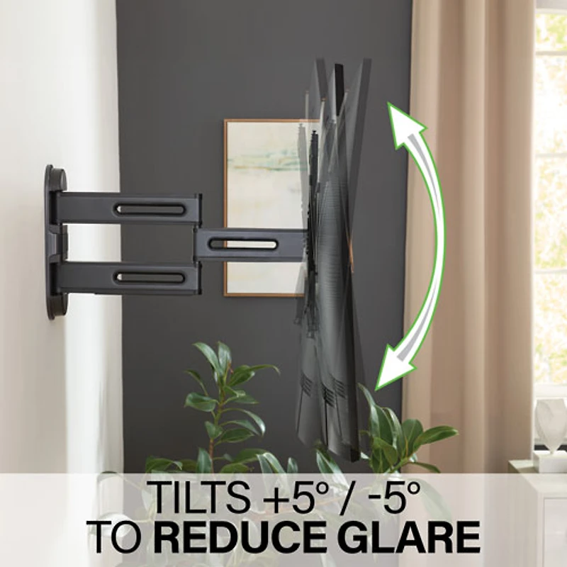 Support mural articulé Elite Advanced avec fonction 4D + Shift de SANUS pour téléviseur de 32 à 65 po