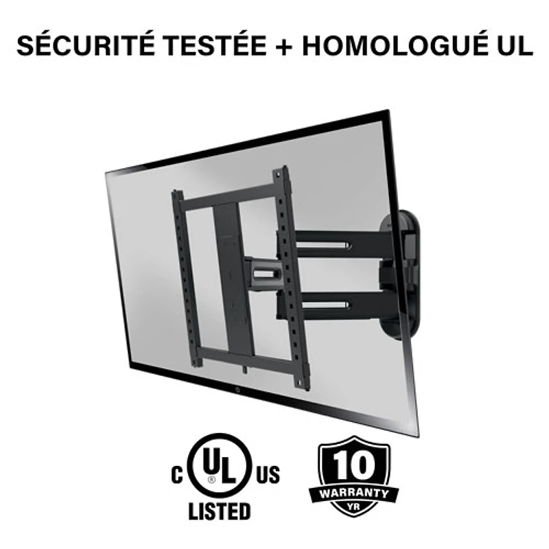 Support mural articulé Elite Advanced avec fonction 4D + Shift de SANUS pour téléviseur de 32 à 65 po