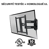 Support mural articulé Elite Advanced avec fonction 4D + Shift de SANUS pour téléviseur de 32 à 65 po