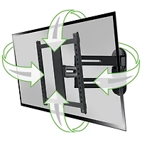Support mural articulé Elite Advanced avec fonction 4D + Shift de SANUS pour téléviseur de 32 à 65 po