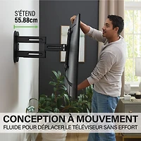 Support mural articulé Elite Advanced avec fonction 4D + Shift de SANUS pour téléviseur de 32 à 65 po