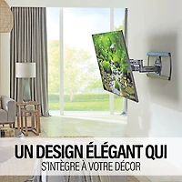 Support mural articulé Elite Advanced avec fonction 4D + Shift de SANUS pour téléviseur de 42 à 90 po