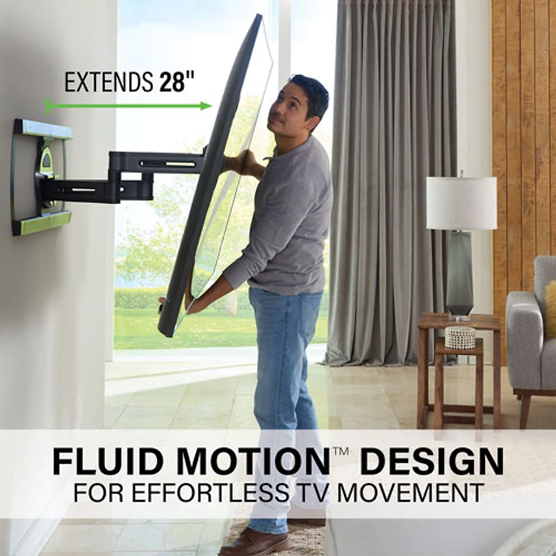 Support mural articulé Elite Advanced avec fonction 4D + Shift de SANUS pour téléviseur de 42 à 90 po