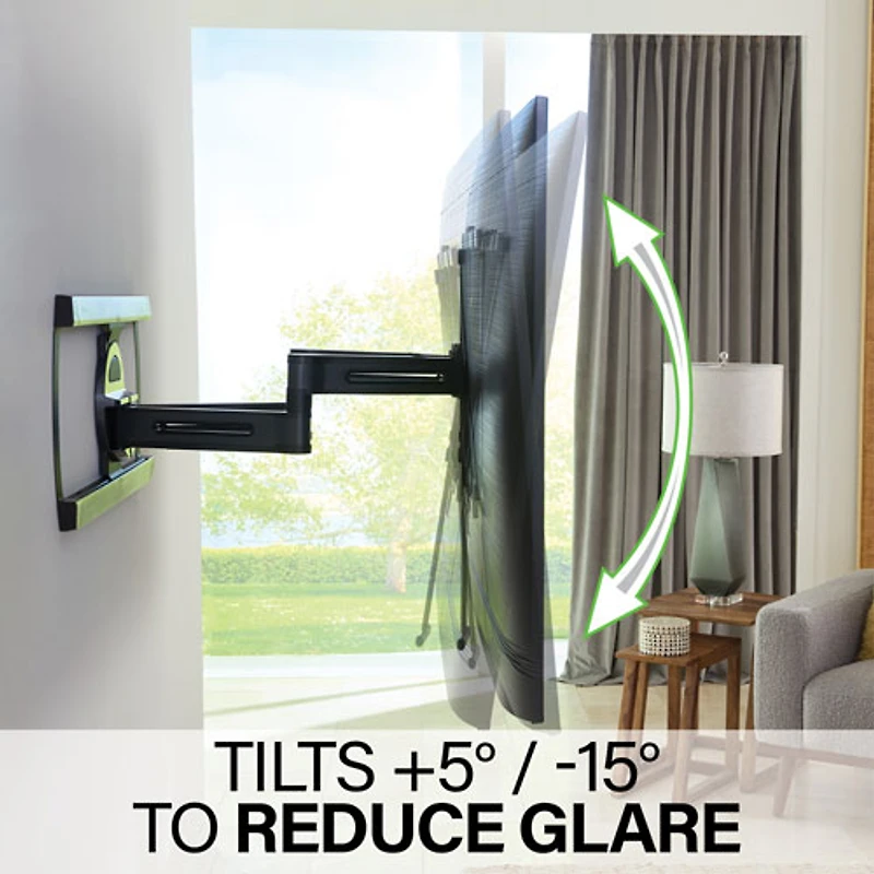 Support mural articulé Elite Advanced avec fonction 4D + Shift de SANUS pour téléviseur de 42 à 90 po