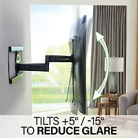 Support mural articulé Elite Advanced avec fonction 4D + Shift de SANUS pour téléviseur de 42 à 90 po