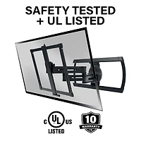 Support mural articulé Elite Advanced avec fonction 4D + Shift de SANUS pour téléviseur de 42 à 90 po