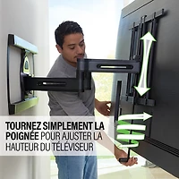 Support mural articulé Elite Advanced avec fonction 4D + Shift de SANUS pour téléviseur de 42 à 90 po