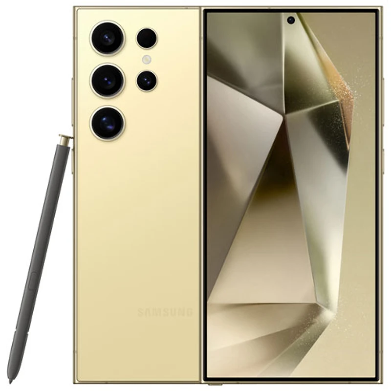 Galaxy S24 Ultra de 256 Go de Samsung avec Bell - Jaune titane - Financement mensuel