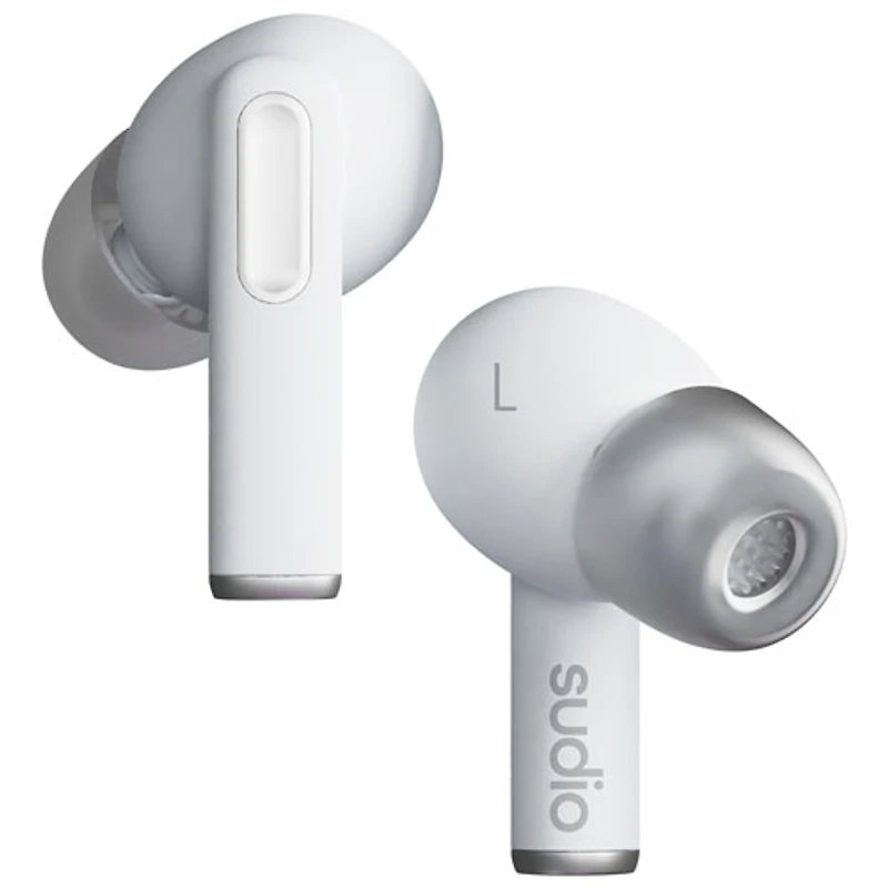 Écouteurs boutons 100 % sans fil à suppression du bruit A1 Pro de Sudio Audio - Blanc
