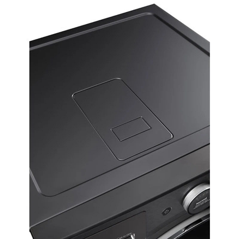 LG 5.7 Cu. Ft. High Efficiency Electric Washer & Dryer Combo (WM6998HBA) - Black Steel