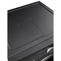 LG 5.7 Cu. Ft. High Efficiency Electric Washer & Dryer Combo (WM6998HBA) - Black Steel