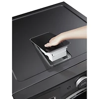 LG 5.7 Cu. Ft. High Efficiency Electric Washer & Dryer Combo (WM6998HBA) - Black Steel