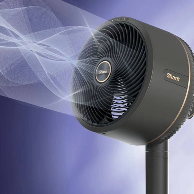 Ventilateur sur pied oscillant FlexBreeze de Shark avec brumisateur InstaCool - 13,78 po - Blanc