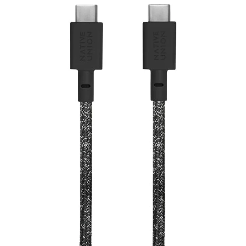 Native Union 1.2m (3.9 ft.) USB-C to USB-C Cable (BELT-C-CS-BLK-2-NP) - Cosmo Black