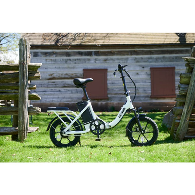Gotrax OTTO Foldable Electric City Bike (350W Motor / 40km Range / 25km/h Top Speed) - White