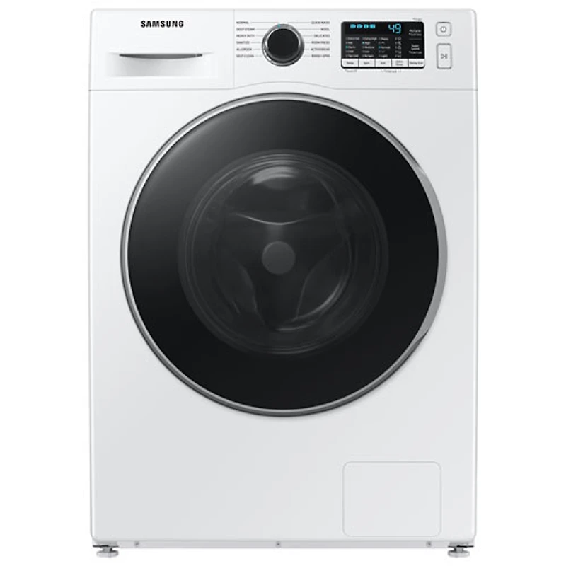 Boîte ouverte - Laveuse à vapeur à chargement frontal HE 2,9 pi³ de Samsung (WW25B6800AW/AC) - Acier inoxydable - Parfait état