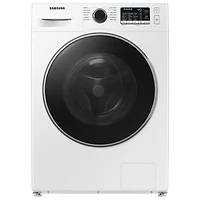Boîte ouverte - Laveuse à vapeur à chargement frontal HE 2,9 pi³ de Samsung (WW25B6800AW/AC) - Acier inoxydable - Parfait état