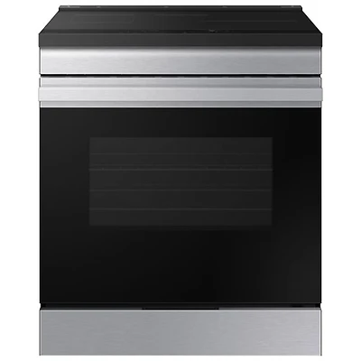 Cuisinière électrique encastrable à induction avec convection par ventilateur 6,3 pi³ 30 po BESPOKE de Samsung (NSI6DG9300SRAC) - Acier inoxydable