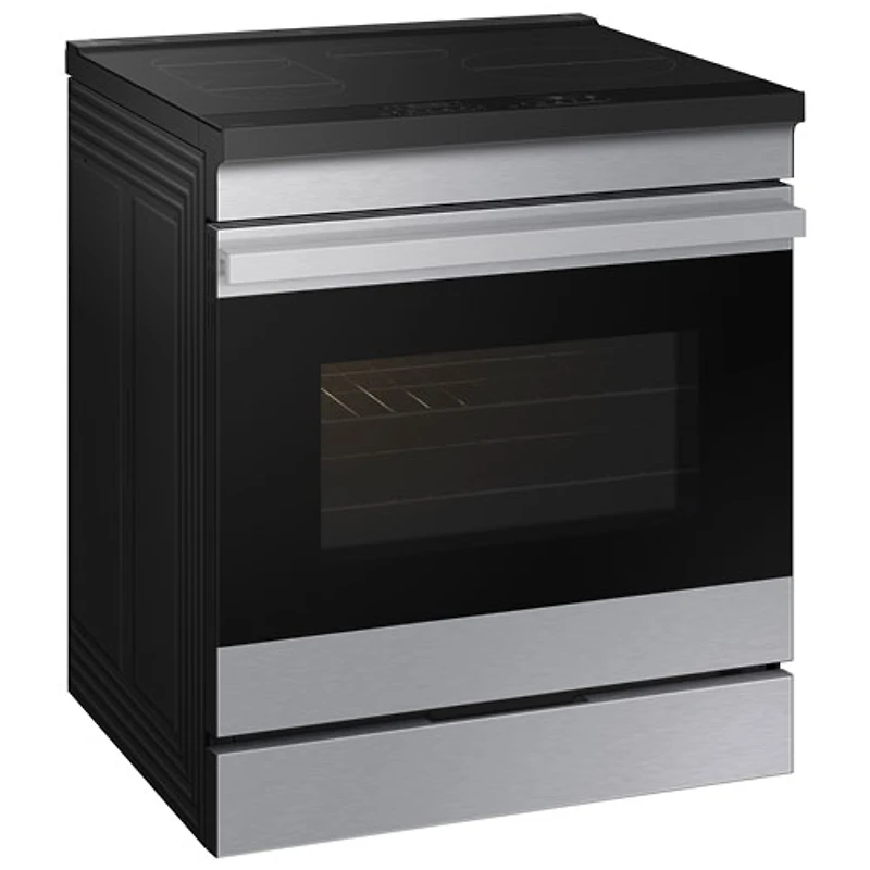 Cuisinière électrique encastrable à induction avec convection véritable 6,3 pi³ 30 po BESPOKE de Samsung (NSI6DG9500SRAC) - Acier inoxydable