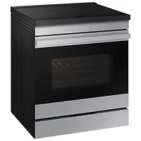 Cuisinière électrique encastrable à induction avec convection véritable 6,3 pi³ 30 po BESPOKE de Samsung (NSI6DG9500SRAC) - Acier inoxydable
