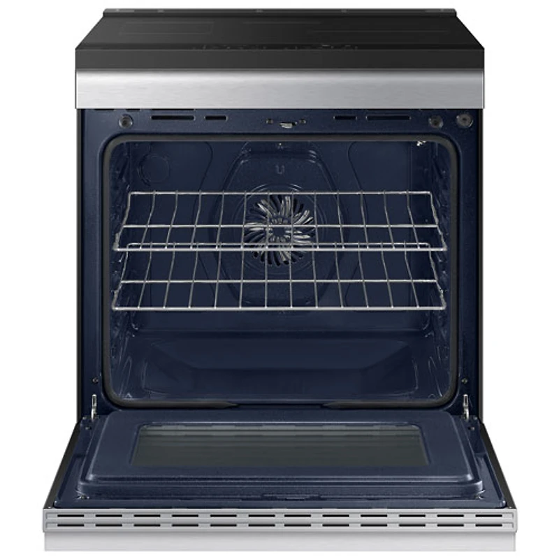 Cuisinière électrique encastrable à induction avec convection véritable 6,3 pi³ 30 po BESPOKE de Samsung (NSI6DG9500SRAC) - Acier inoxydable