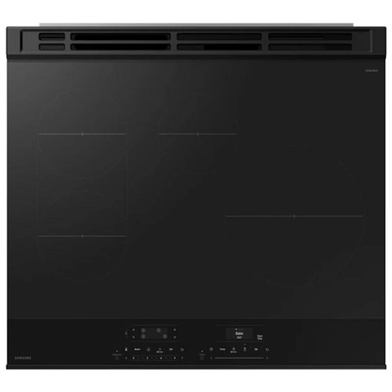 Cuisinière électrique encastrable à induction avec convection véritable 6,3 pi³ 30 po BESPOKE de Samsung (NSI6DG9500SRAC) - Acier inoxydable