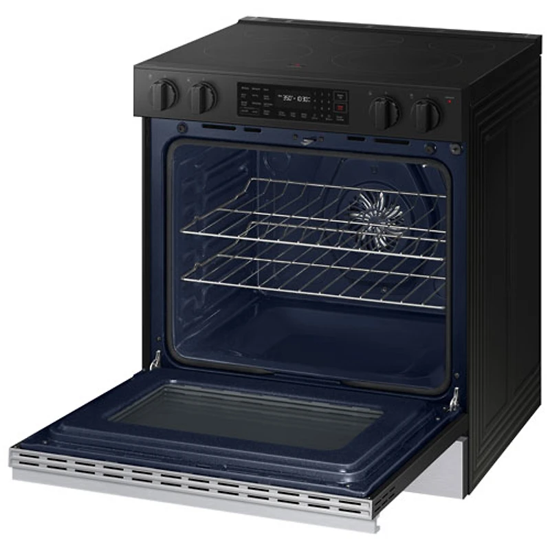 Cuisinière électrique encastrable à 5 éléments avec convection par ventilateur 6,3 pi³ 30 po de Samsung (NSE6DG8300SRAC) - Acier inoxydable