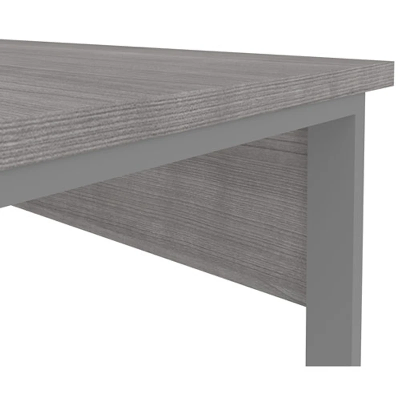 Bureau d'ordinateur de 48 po de largeur de Solay - Gris platine