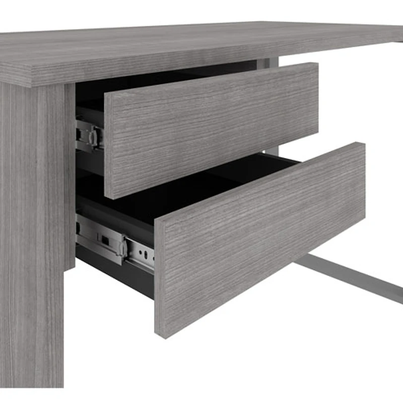 Bureau d'ordinateur de 48 po de largeur de Solay - Gris platine