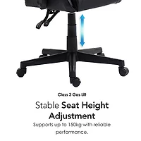Fauteuil de jeu ergonomique à dossier haut en similicuir Tachi de Naz