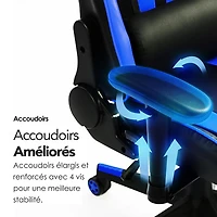 Fauteuil de jeu ergonomique à dossier haut en similicuir Gladius de Naz
