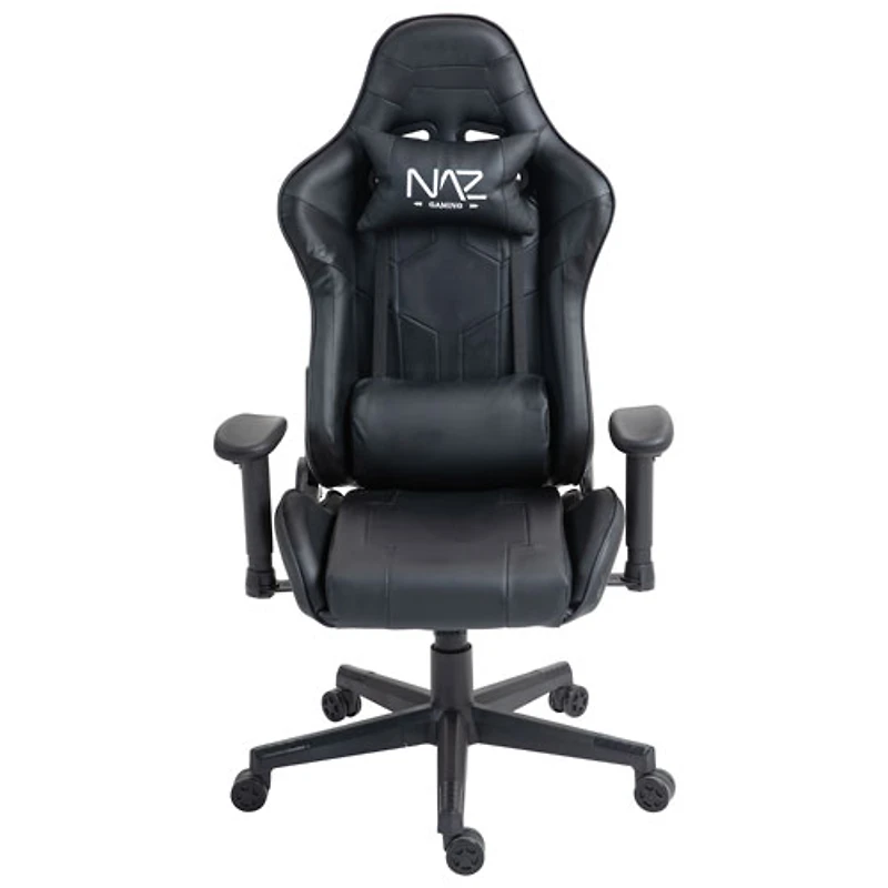Fauteuil de jeu ergonomique à dossier haut en similicuir Gladius de Naz - Noir