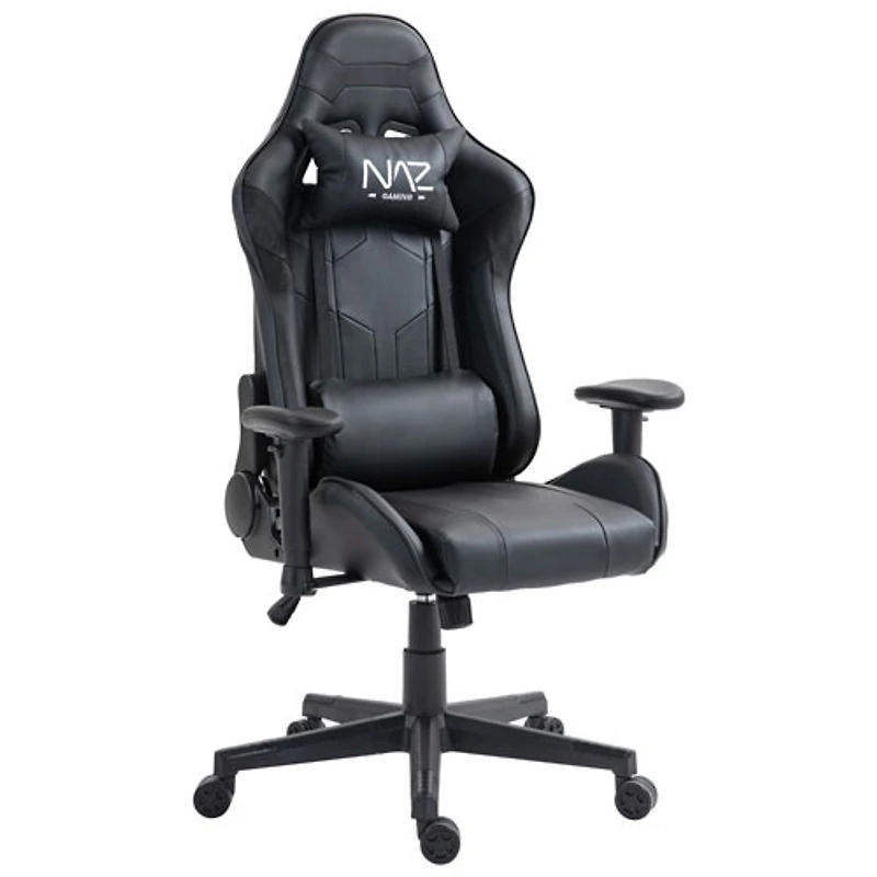 Fauteuil de jeu ergonomique à dossier haut en similicuir Gladius de Naz - Noir