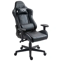 Fauteuil de jeu ergonomique à dossier haut en similicuir Gladius de Naz - Noir