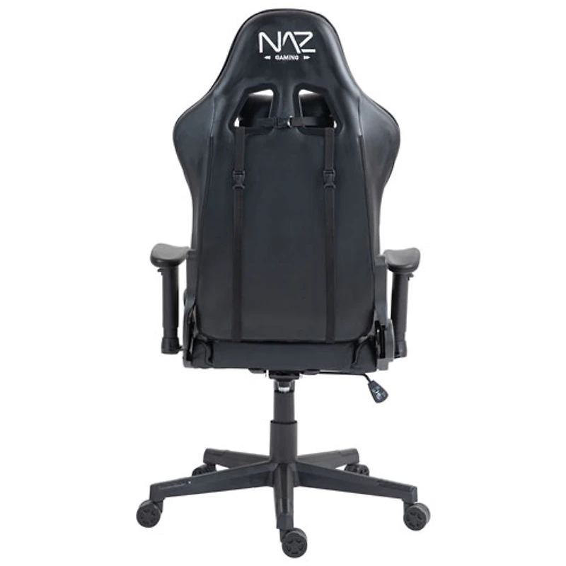 Fauteuil de jeu ergonomique à dossier haut en similicuir Gladius de Naz - Noir